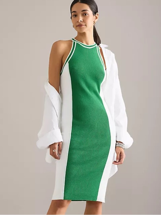 Anthropologie Dresses & Skirts - BOGO! Anthropologie Daily Practice Ribbed Knit Midi Dress Green Size Medium